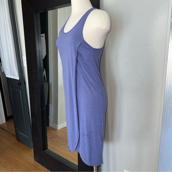 GAP Women's Purple with Gray Stripes Racerback Midi Tank Dress XS - Picture 3 of 6